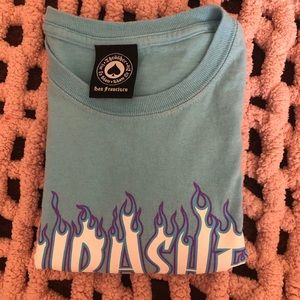 Thrasher flame sky blue T-Shirt
